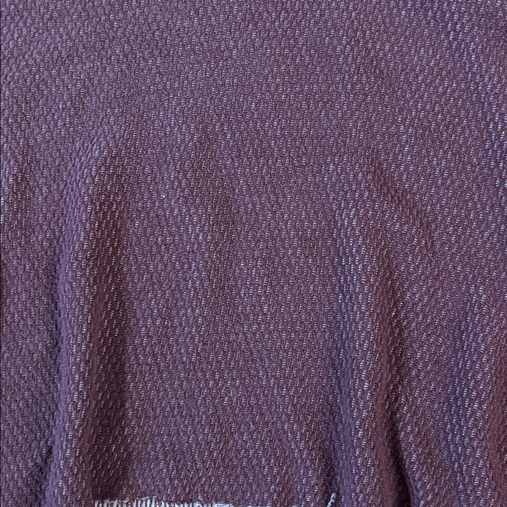 Out From Under Camino Long Sleeve Turtleneck Cropped Sweater Top Medium Burgundy - Picture 5 of 16